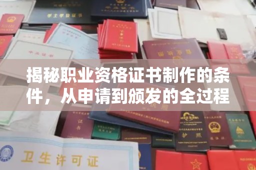 通霄揭秘职业资格证书制作的条件，从申请到颁发的全过程