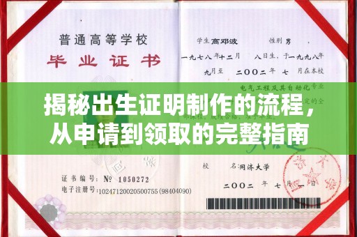 通霄揭秘出生证明制作的流程，从申请到领取的完整指南