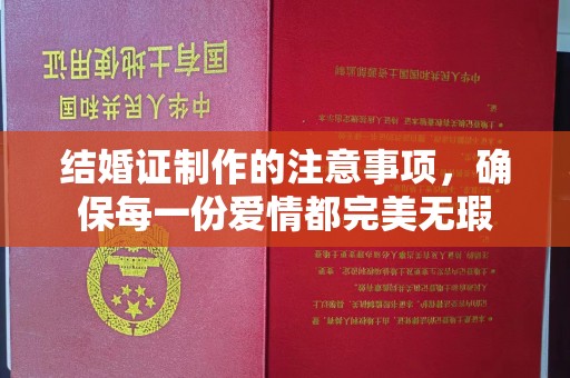 通霄结婚证制作的注意事项，确保每一份爱情都完美无瑕